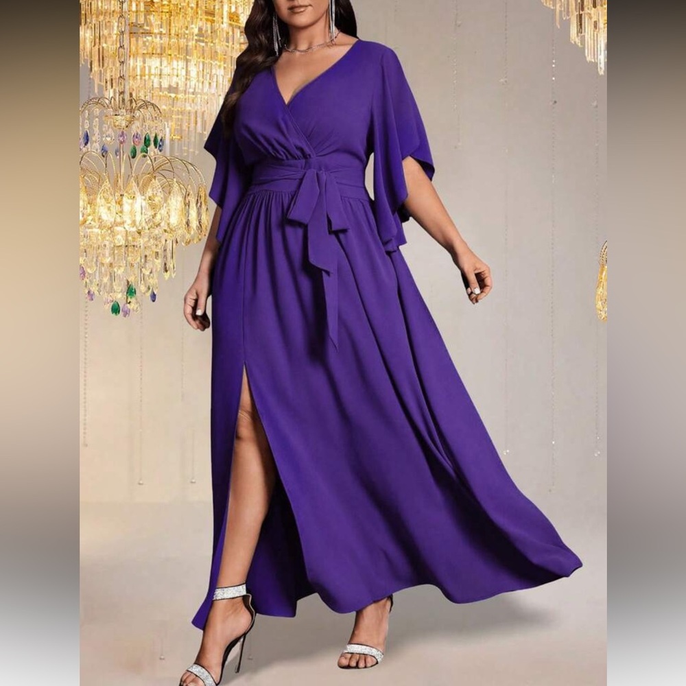 Elegant Light Purple Maxi Dress - Picture 11 of 16